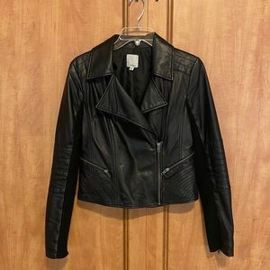 Halogen Leather Moto Jacket